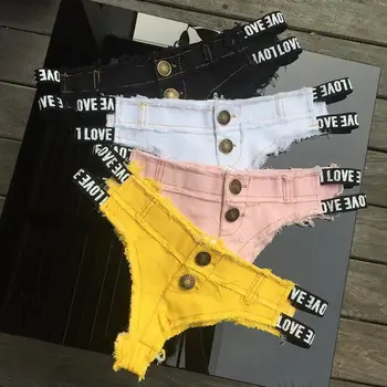 Mini Pant Püksid Naiste Sexy madal vöökoht Tants Ööklubi Seksikas Miniseelik Seksikas Suvel Denim lühikesed püksid kuuma püksid Lühikesed Püksid Naistele