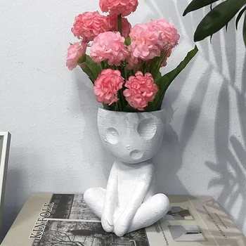Põhjamaade Kokkuvõte Joonis Väike Vaas Kuju Kaasaegne Minimalistlik Creative Desktop Flower Arrangement Kodu Kaunistamiseks Vaik Lillepotis