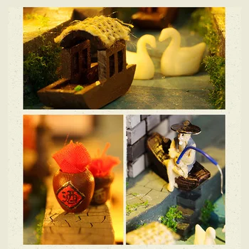 Uus Nukk Maja Puidust Mööbel Diy Maja Kääbus Koguda 3d Miniaturas Nukumaja Puzzle Komplektid Lastele Mõeldud Mänguasjad Sünnipäeva Kingitus