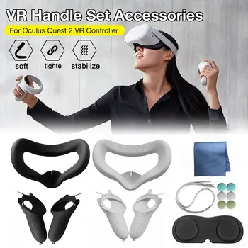 Virtuaalne Reaalsus Tarvikud Kate Komplekt Oculus Quest2 Silikoon Touch Töötleja Puhul Vait Strap Grip Käepide