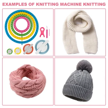 4 Suurust Ring, Ring Müts Klassikalise Knifty Knitter Kudumine Koo Loom Komplekt koos Nõelaga Kudumise DIY Kudumise Kit Tikandid Vahendid