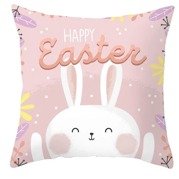 Kuum 4tk Bunny Easter Padjapüür Happy Easter Decor DIY Lihavõtted Pärg Roosa Jänes Lihavõtted Decor Kodus Mune Lihavõtted Kingitus