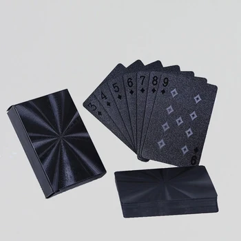 2 Tk/komplekt Kvaliteediga Plastikust Pokkeri Veekindel Must Kuld mängukaardid Limited Edition Collection Diamond Poker Kaardid Loominguline Kingitus