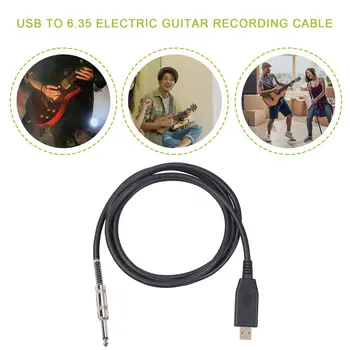 USB 6.35 Electric Guitar Salvestamise Kaabel, USB-XLR Audio Salvestamise Kaabel Juhe Traat Adapter 2m Kitarr Kaabel