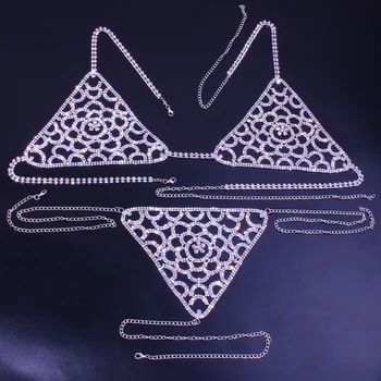 Seksikas Kristallid Diamond Bikiinid Set Designer Luksus 2021 Uus Kaas Üles Rhinestone Supelrõivad Star Ujumistrikoo Crystal Trikoo Naistele