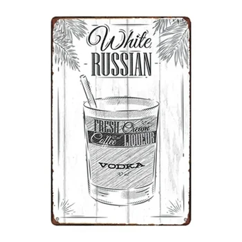 Vene valgete metall Tina Märk 20*30 cm kleebis Decor Baar Pubi Kodu Retro Vintage Plakat koomiline stick