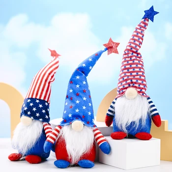 USA iseseisvuspäeva Teenetemärgi Kääbus Gnome Näota Nukk -, Plüüš-Nukk Ripats Ehted Loominguline Nukk Näota Puhkus Pool Decor
