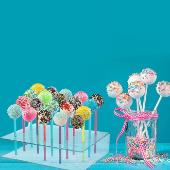 2tk Akrüül Lollipop Ekraan Seisab Candy Omanikud Magustoit Lõikelauda (Läbipaistev)