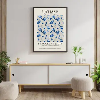 HD Trükitud Seina Kunsti Taim Cutout Lõuendile Maali Matisse Lehe Plakati Modulaarne Pilt Kodu Kaunistamiseks Öö Taust