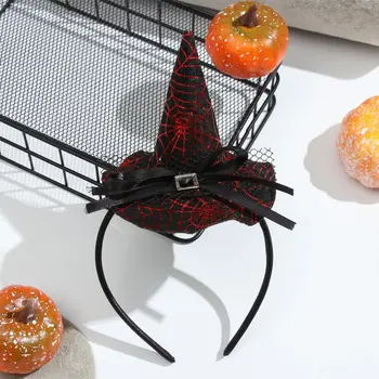 1TK Juuksed Hoop Halloween Festival Pool Kolju Peapael Spider Web Nõid Müts Vaimu Atmosfääri Tulemuslikkuse Rekvisiidid Juuksed Tarvikud