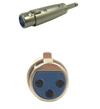 1tk hõbedavärvi 3-Pin XLR Naissoost 6.35 mm 14 Tollise Mono Isane Pistik Stereo Audio Mikrofon Adapter Converter Pistik