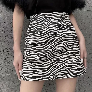 Naiste Elegantne Sirge Pehme Joonega, Seelikud Kõrge Vöökoht Leopard Zebra Print Vabaaja Lühike Seelik