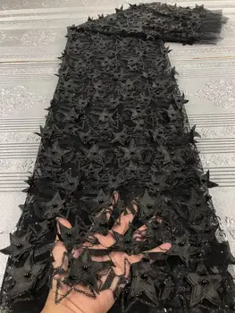 7-värv profileerimine 3D viie osutas star lille tikandid pitsid pits kangast kleit näita riided DIY õmblemine kangast JJ-J0336