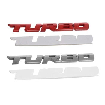 2 TK TURBO Universaalne Auto, Mootorratas, Auto 3D Metallist Embleem, Rinnamärk Decal Kleebis, Punane ja Hõbedane