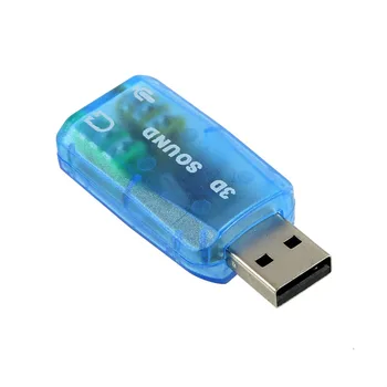 Kaasaskantav Kompaktne 3D helikaart USB 1.1 Mic / Kõlar Adapter 7.1 CH Surround Heli, PC Arvuti Sülearvuti