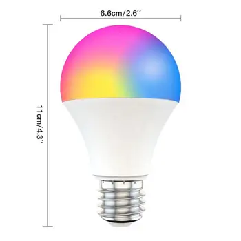 15W WiFi Smart Lamp E27 B22 Juhitava RGB+CCT Smart Lamp smart home hääljuhtimine Tööd Alexa Google Kodu