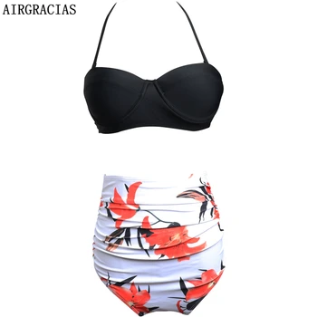 AIRGRAICAIS Sexy Bikini Supelpüksid Naiste Push Up Ujumistrikoo Sidemega Bikiinid Komplekti Brasiilia Suvel Rannas ujumispüksid Biquini Prindi