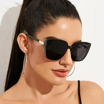 Fashion Plast Cat Eye Naiste Liiga Päikeseprillid Brändi Disainer, Vintage Retro Peegel päikeseprillid naistele, UV400 Oculos