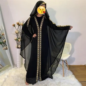 Naised seal kaftan Abaya Dubai Türgi Hijab Moslemi Kleit Islami Riided Abayas Naiste Õnnistatud CAF Rüü Djelaba Femme Marocain Alates