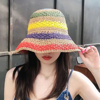 Suvel Õled Mütsid Naistele Heegelda Hingav Päike Müts Kokkupandav Päikesekaitse Mütsid Päikesevarju Korea Beach Müts Ühise Põllumajanduspoliitika Travel Uus