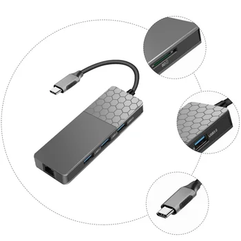 1tk USB Hub Lugeja Port Hub-USB-C Üleandmine Seadme USB-Hub