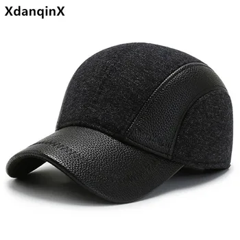 XdanqinX Uudsus Meeste Talvel Soe Baseball Caps Paksenema Soe Kõrva-Kaitsjad Külma Tõend Kõrvaklapid Mütsid Meestele Luu Snapback Kork