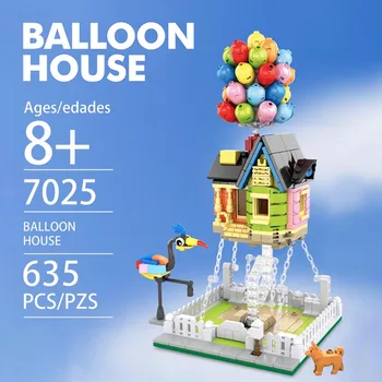 KES Loojad Sõbrad Seeria Õhupalli Maja Anime Multikas Kodu Arhitektuuri Hoovis Mudel ehitusplokid Tellised Lapsed Mänguasjad