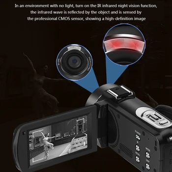 ORDRO Z63 2K Ultra HD Digitaalne Kaamera, WIFI, Kaamera, Anti-Shake IR 8 Miljonit Pixel HD Vajutage Sn Varustatud Väike lainurk