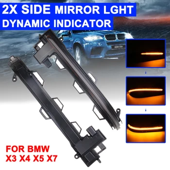 Rearview Mirror Signaal Lamp 1 Paar Esile LED Auto Dünaamilisi Omakorda Valgus-Kollane BMW X3 G01X4 G02 X5 G05 X7 G07 2018+