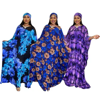 Aafrika Kleidid Naistele Dashiki Kaua, Maxi Kleit 2021 Suvel Traditsioonilisi Aafrika Riided Haldjas Dreess Sisemine Kerchief