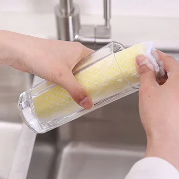 5tk Net Puhastus Sponge Lihtsa ja Praktilise Köök Puhastus Sponge jaoks Tassi Tassi Kaussi (Random Värvi)