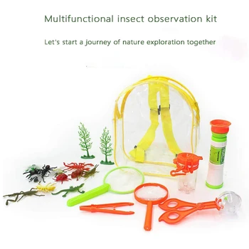 Putukad Mänguasjade Komplekt koos Teleskoobiga Putukate Net Väljas Putukate Vaatlus Kasti Lüüa Kit Väljas Explorer Komplekt