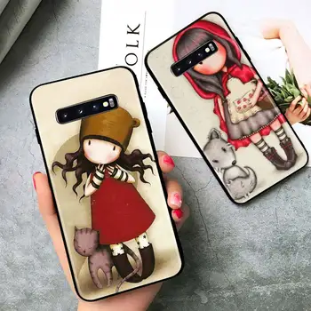 Cartoon armas väike tüdruk, Samsung Galaxy S21 Ultra Plus 5G Lisa 20 10 9 8 S10 S9 S8 S7 S6 Edge Pluss Musta Telefoni Puhul