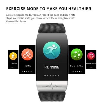 T1 Smart Watch kehatemperatuur EKG Fitness Vaata Südame Löögisageduse Monitor Muusika Kontrolli Sport Bänd Smartwatch iOS Android