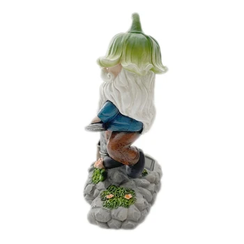 Vintage Vaik Elf Eakate Skulptuur Gnome Tõmbamine Vee Kuju Kujukeste Kääbus Aed Õue Art Landscape Teenetemärgi