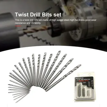 Vastupidav HSS Terasest Koobalt Mini Twist Drill Bit Set Sirge Varre Auk Avaja Võimsus Puurimine mulgustamistööriistad DIY Puidutöötlemine