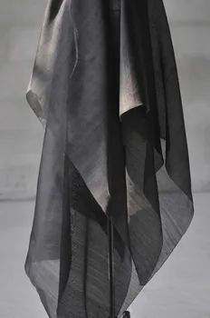 1 Meeter Silk Topelt Palace Loor-läbipaistev ja Lai, Profiili Kleit, Kleit, Kleit Spetsiaalne Kangas, Must
