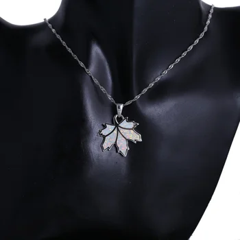 925 sterling silver Leaf disain Loodud valge Tulekahju Opaal Kingitus ehted Naistele Aastapäeva pool SP22