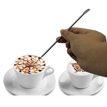 DIY Kohvi Latte Art Pen Roostevabast Terasest Tööriist espressomasin Cafe Köök