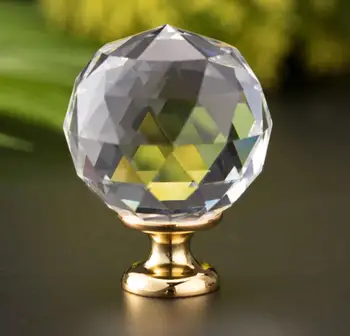 30,40 mm Ümar Kristall Klaasist Nupud Kapp Tõmbab Rhinestone Sahtli Nupud Köögi Kapi Käepidemed Mööbel Riistvara Hulgimüük