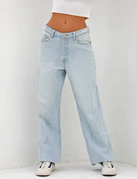 Uus Naine, Teksad, Kõrge Vöökoht Lai Jalg Teksasinine Streetwear Kvaliteeti Vintage Mood Harajuku Pikad Püksid