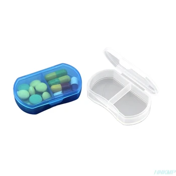 1tk 7Day 2 Fritüürkorvi Konteineri Puhul Abimees Tervishoiu Pill Box Tablett Sorteerija Box Mini Armas Meditsiin Nädala Ladustamise Pill Hot Müüa