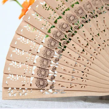 Hiina Originaal Puidust Nikerdatud Käsi Fänn Kokkuklapitavad Bambusest Pulmad Pruudi Poole Fänn Hot Müük Pool decor Naistele Uus