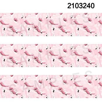 Suvel Stiilis Flamingo Trükitud Grosgrain Satiin Pael 50 Meetrit