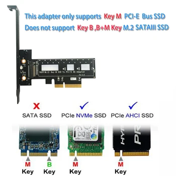 M. 2 NGFF PCI-e SSD PCI-Express 3.0 x4 Vastuvõtva Kaardi Adapter - Toetada M. 2 PCIe (NVMe või AHCI) Tüüp 2242 2260 280