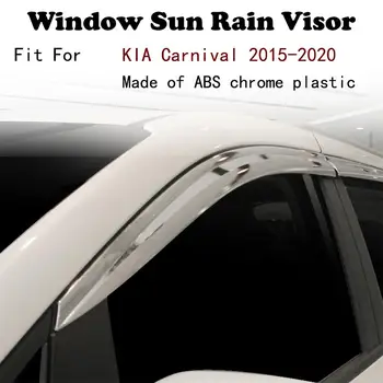 ABS Kroomitud plastikust Akna Visiir Vent Tooni Päike Rain Guard auto tarvikud KIA Carnival-2020