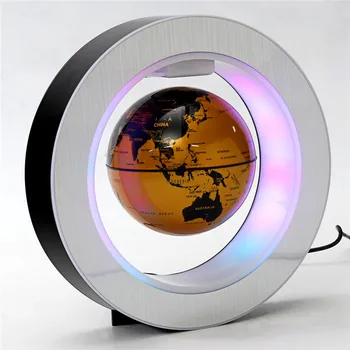 O kuju Must Sinine LED Maailma Kaart Decor Kodus Elektroonilise Magnetic Levitation Ujuvad Maailmas Antigravity LED Kingitus Teenetemärgi