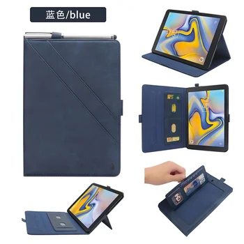 Case For Samsung Galaxy Tab 8.0 tolline 2018 SM-T387 T387V T387P Smart Cover leather-Kaardi pesa Seista Kott Kotid juhul kimTHmall