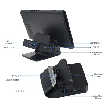 Aktiveerige Bluetooth-5.0 Konsool, Laadija Dock HDMI Base Docking Station Portable Kontrolli Tarvikud Swith Häll