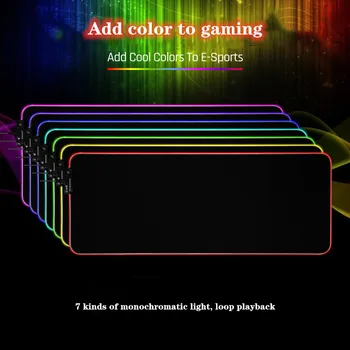 LED Helendav Mouse Pad RGB Gaming Keyboard Mouse Pad Office ' i Pad Toetada Hulgi -